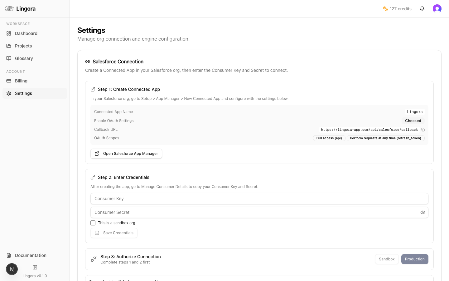 Engine credential cards